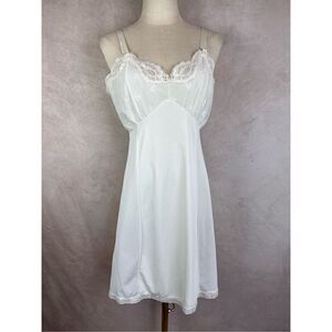 Vintage White Plus Size Slip Dress